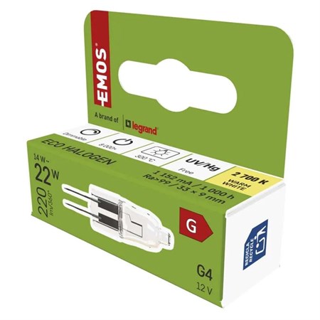 Halogen bulb JC G4 14W EMOS ZE0505A
