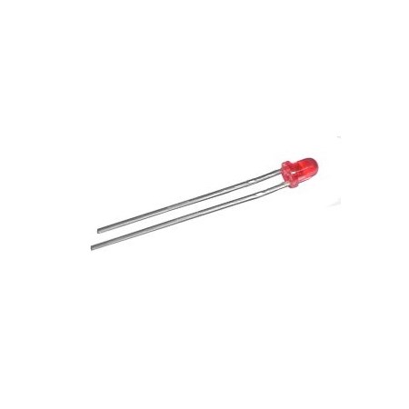 LED diode  3mm  red  diffused  