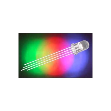 LED diode  5mm RGB  1500/5000mcd/30°  water,  20mA