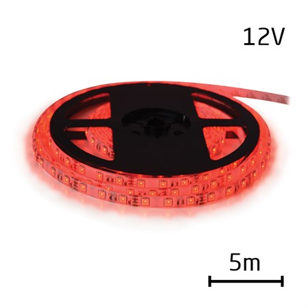 LED pásek 12V 3528  60LED/m IP65 max. 4.8W/m červená (1ks=cívka 5m) zalitý