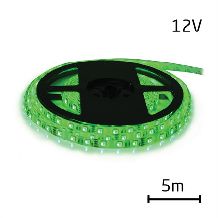 LED pásik 12V 3528  60LED/m IP65 max. 4.8W/m zelená (1ks=cievka 5m) zaliaty