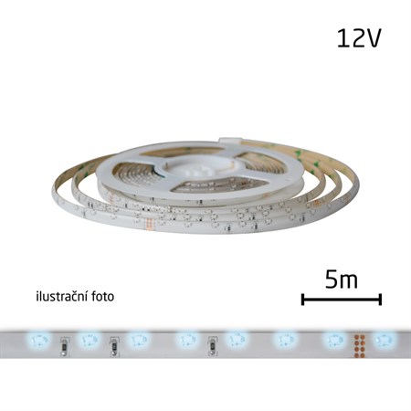LED pásek 12V 335 (boční)  60LED/m IP20 max. 4.8W/m bílá studená (cívka 5m)