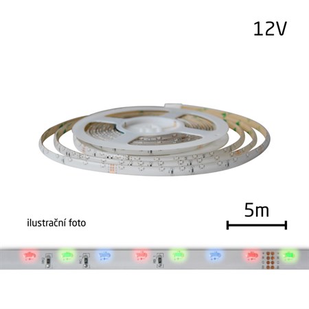 LED strip 12V 335 (side)  60LED/m IP20 max. 4.8W/m R-G-B multicolor (1ks=coil 5m)