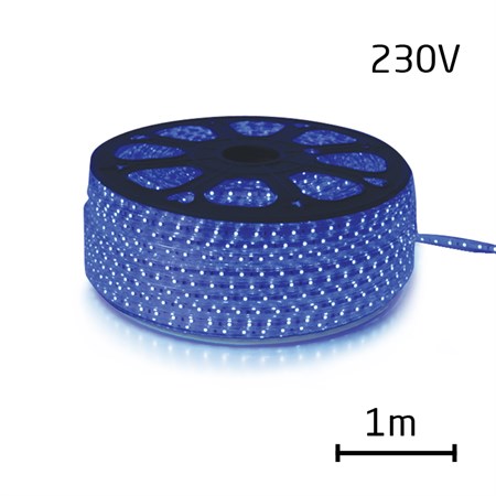 LED strip 230V, 3528  60LED/m IP67 max. 4.8W/m blue, price for 1 m