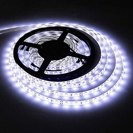 LED light strip with tester, 5m, set with 12V adapter, 4,8W/m, IP65, cold white WM50-65T