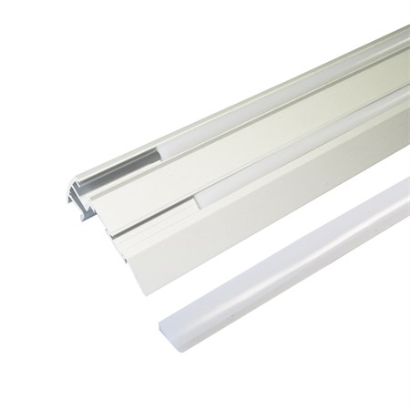 AL profile Stair for LED strips, with plexi, 1m