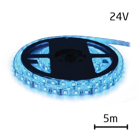 LED strip 24V 3528  60LED/m IP20 max. 4.8W/m blue (coil 5m)