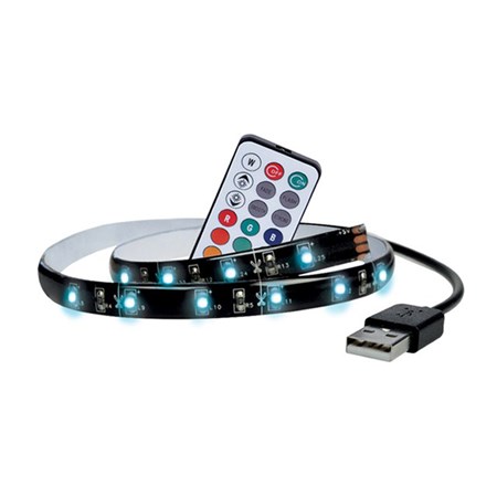 LED pásek pro TV RGB,100cm, USB, vypínač, dálkový ovladač