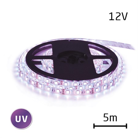 LED strip 12V 5050  60LED/m IP20 max. 14.4W/m ultraviolet (coil 5m)