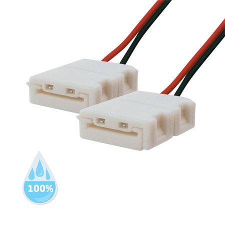 Solderless connector for LED strip 3528, 2835 30,60LED/m 8mm with wire, waterproof IP68