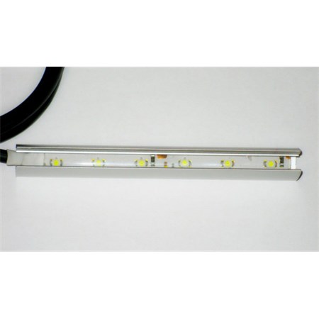 Clips LED on glass green 4x 10 cm + adapter