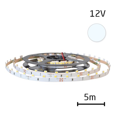 LED strip 12V 2835 3D  60LED/m IP20 max. 6W/m cold white (coil 5m)