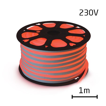 LED neon flexi hadica 230V 120LED/m 12W/m červená 1m