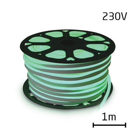 LED neon flexi hadice 230V 120LED/m 12W/m zelená 1m