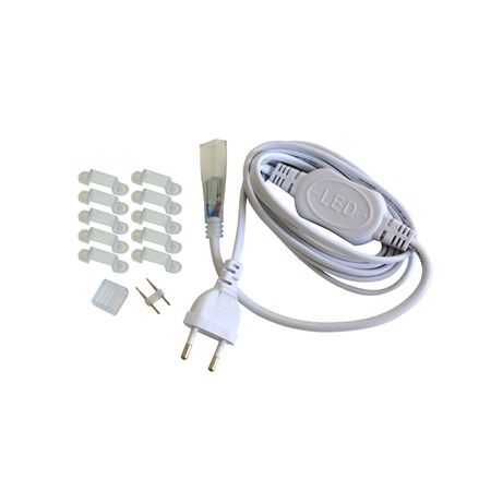 LED strip set 5m 230V 5050 60LED/m IP67 14,4W/m cold white + accessories