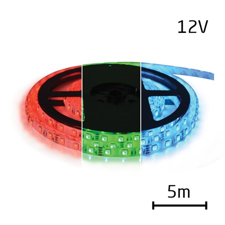 LED pásek 12V 5050  60LED/m IP20 max. 12W/m RGB (cívka 5m) GETI