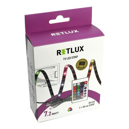 LED pásek pro TV 30LED RGB RETLUX RLS 102 USB
