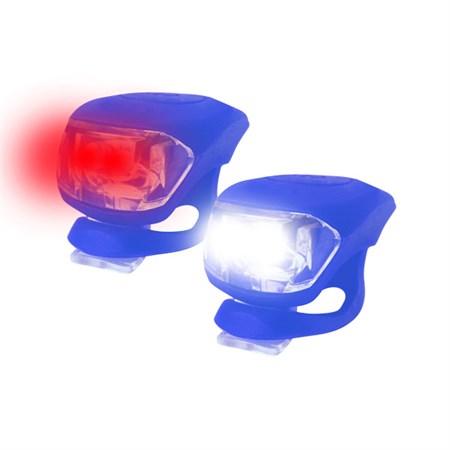 Flashlight on bike set silicone - blue