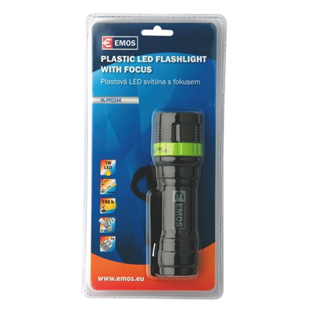 Flashlight LED (1W)  3xAAA plast