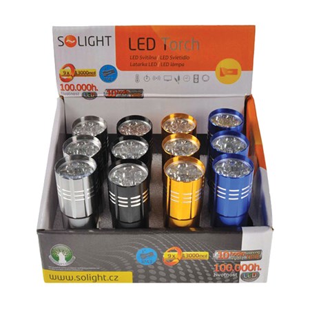 LED Flashlight (9 LEDs) (3xAAA) set WL26