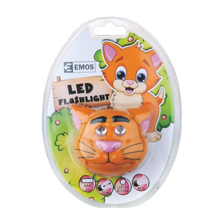 Svítilna  čelovka LED    kočka