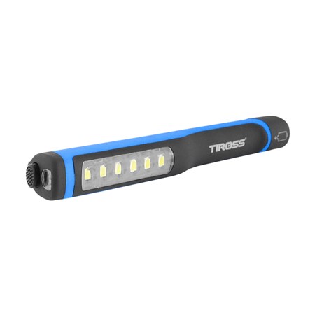 Svietidlo ručné TIROSS TS-1118 6+1 LED, 3x AAA modrá