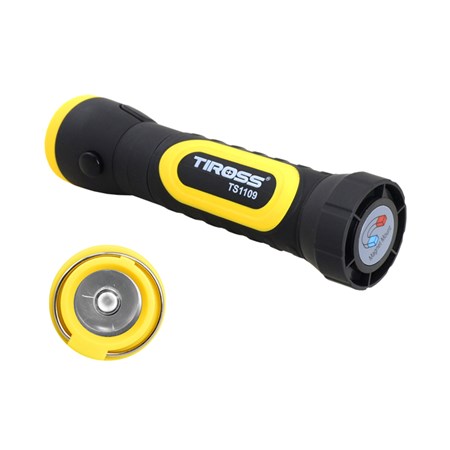Flashlight hand TIROSS TS-1109 2W, 4x AAA with magnet yellow