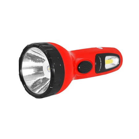 Lamp hand TIROSS TS-1169-1, 1+2 LED, 700 mAh rechargeable red