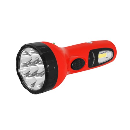 Lamp hand TIROSS TS-1169, 1+7 LED, 700 mAh rechargeable RED