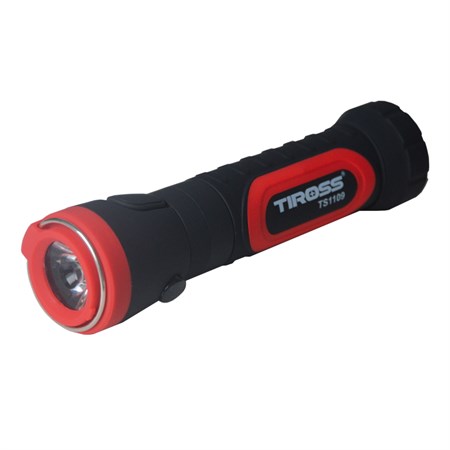 Flashlight hand TIROSS TS-1109 2W, 4x AAA with magnet red