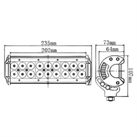 Light for working machines LED T785A, 10-30V/54W