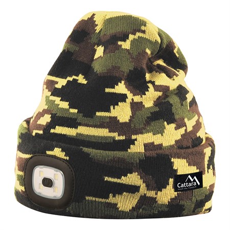 Cap with headlamp CATTARA 14020 Army rechargeable