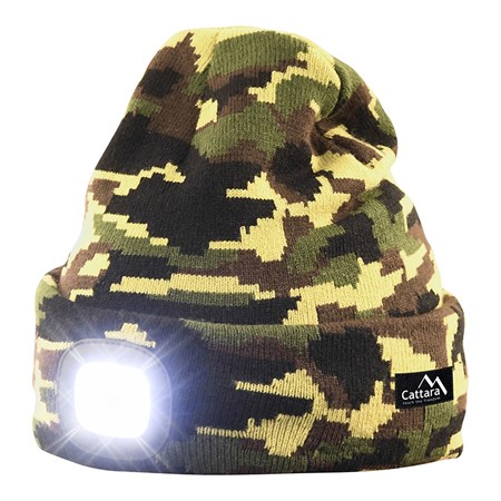 Cap with headlamp CATTARA 14020 Army rechargeable
