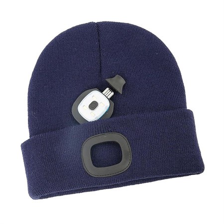 Cap with headlamp TES blue size M rechargeable