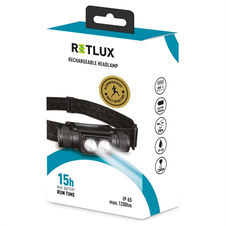 Svítilna čelovka RETLUX RPL 708 nabíjecí