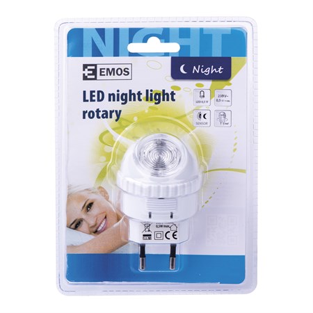 Nočné  svietidlo 230V  1xLED(0,5W) so senzorom