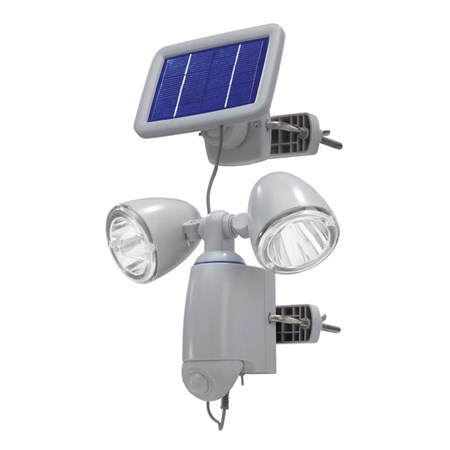 Solární nástěnné světlo s PIR senzorem Duo, 2x 1 W