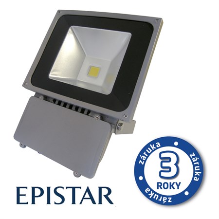 LED reflektor venkovní  70W/6000lm EPISTAR, MCOB, AC 230V, STUDENÁ, šedý