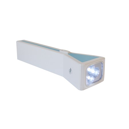 TIPA Stolní LED lampa HZ-9 s LCD displejem a svítilnou, modrá