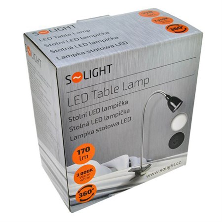 Lampa na klip SOLIGHT WO33-BK 2,5W