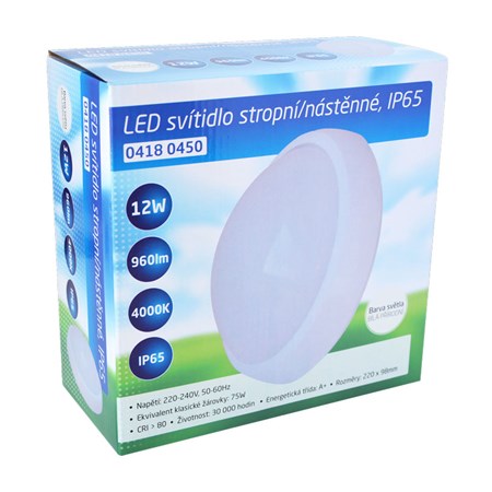 TIPA LED lamp STN02 ceiling / wall, IP65, 12W, 4000K