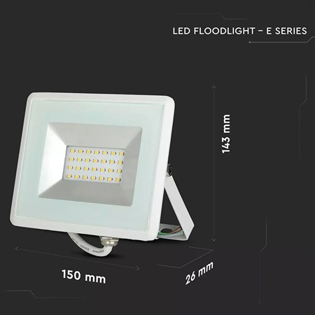 LED reflektor V-TAC VT-4011 20W bílá