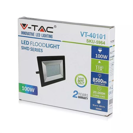 LED reflektor  V-TAC VT-40101 100W čierna