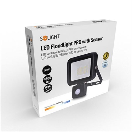 LED spotlight SOLIGHT WM-50WS-L Pro 50W