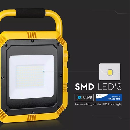 LED reflektor přenosný V-TAC VT-51 6400K 50W Samsung chip
