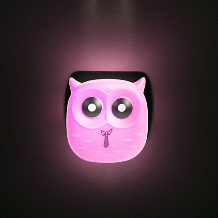 Night light PHENOM 20288B Pink owl