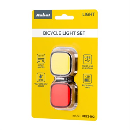 Set of bicycle lights REBEL URZ3492