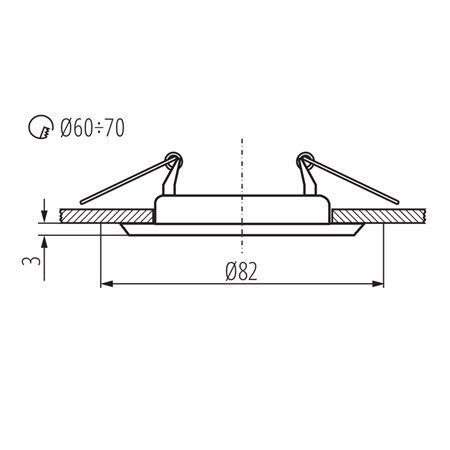 Suspended ceiling frame KANLUX 328 CT-2114-GM Argus Anthracite