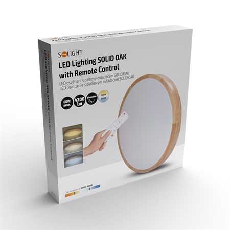 Svietidlo stropné SOLIGHT WO8010 Solid Oak 60W