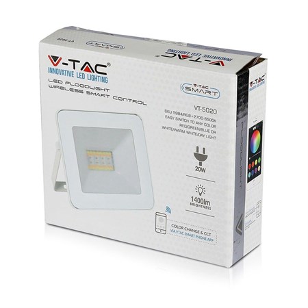 Smart LED reflektor V-TAC VT-5020 20W Bluetooth